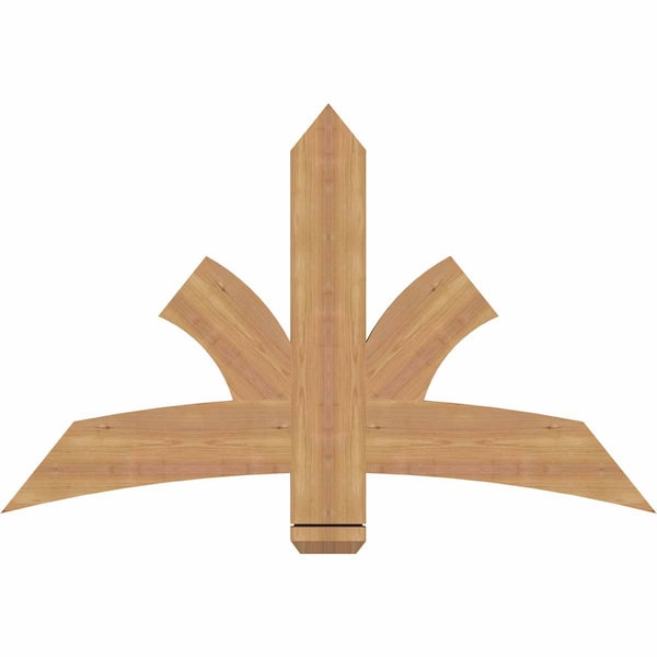Ekena Millwork Davenport Timber Gable Bracket, Western Red Cedar, 48"W x 30"H x 1 1/2"D x 5 1/2"F, 15/12 Pitch GBW048X30X0206DAV00SWR - main